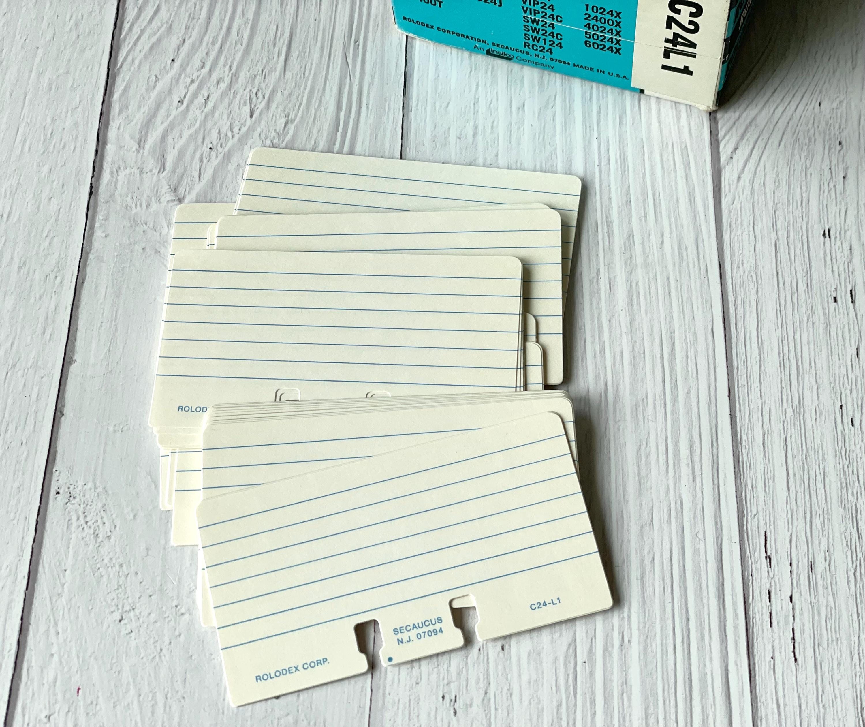 Vintage Lined Rolodex Cards - Small - Etsy