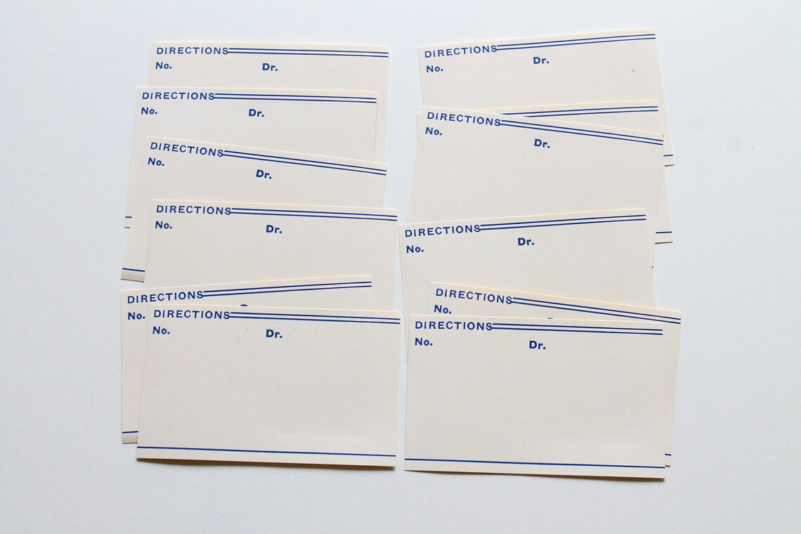 Vintage Pharmacy Rx Labels Blank | Etsy