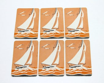 Naipes MINI vintage con velero