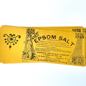 Antique Beauty RX Labels - Epsom Salt image 1