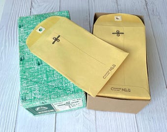 Vintage-kuvert med spänne - nr 25 Buff Kraft
