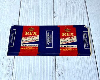 Vintage Spice Labels - Rex BlackPepper