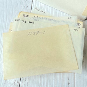 Vintage used glassine envelopes - size 4 1/2
