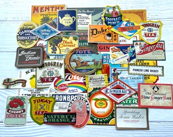 Bundle of Vintage and Antique Drinks Labels
