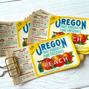 Vintage Fruit Labels - Peach Preserves