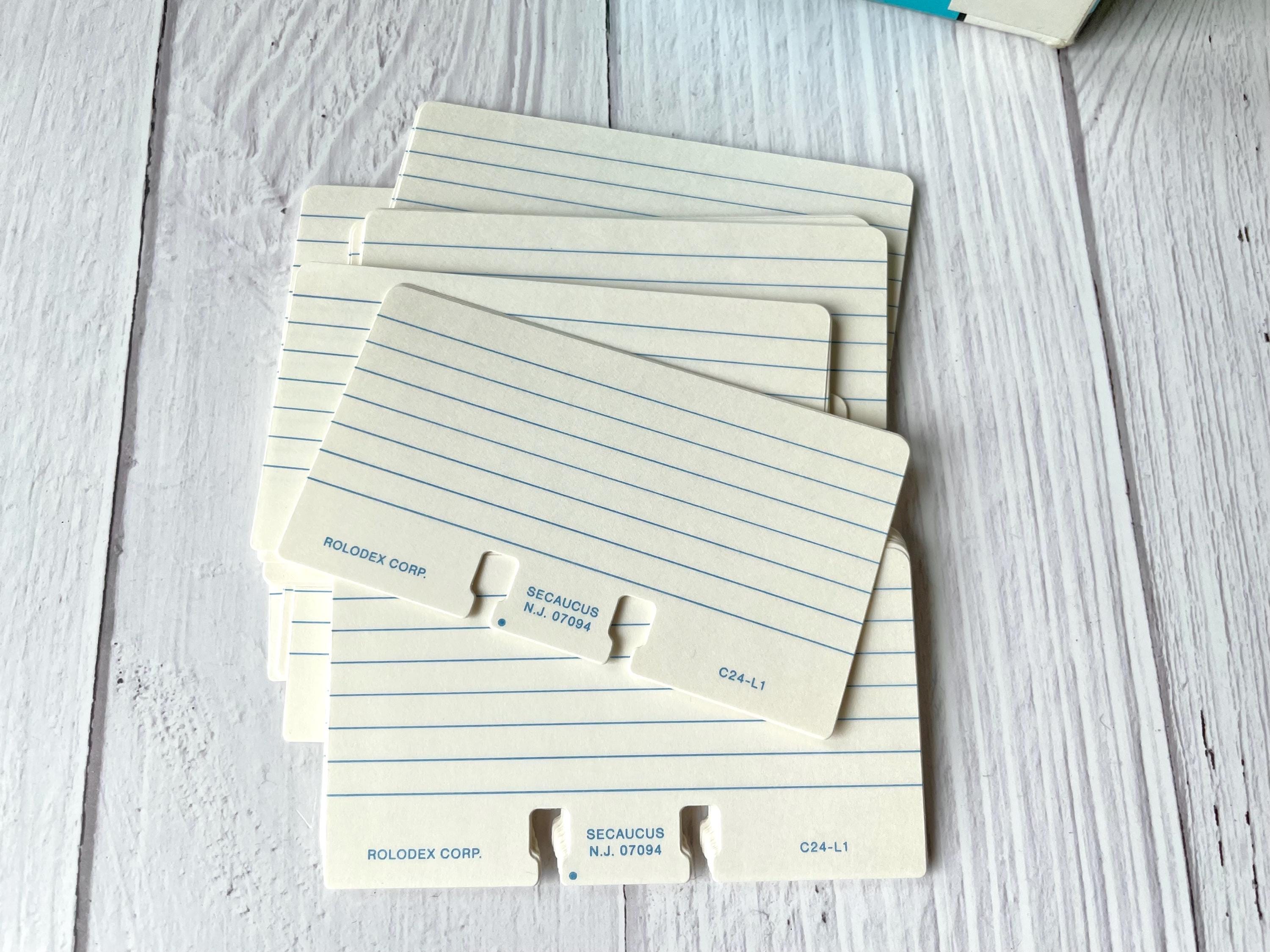 Vintage Lined Rolodex Cards - Small - Etsy