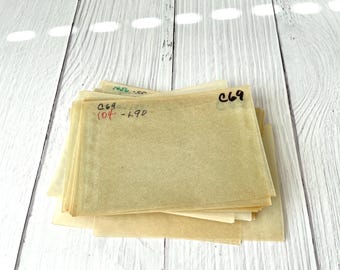 ヴィンテージ使用済みグラシン紙封筒 - サイズ4 - Etsy 日本