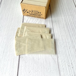 Sobres vintage de papel vegetal - tamaño 1, ligeros-medios signos de envejecimiento