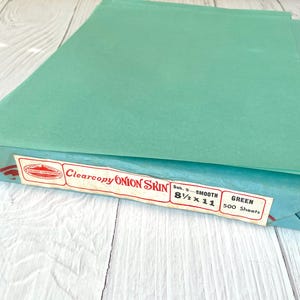Papier vintage avec pelure d&#39;oignon vert - Format lettre 8,5 x 11 po