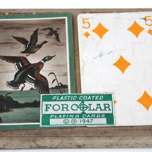 2 Vintage 1947 Forcolar Playing Cards Complete Two Decks