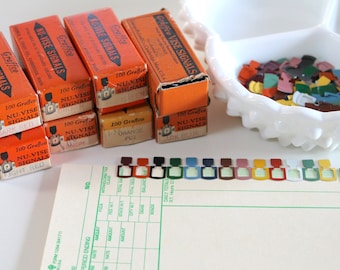 Vintage Metal Index Tabs - Graffco Nu-vise Signals - Office Industrial page markers