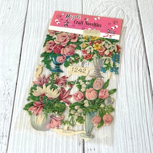 Vintage German Scraps package - Hazel Pearson Handicrafts Floral diecuts