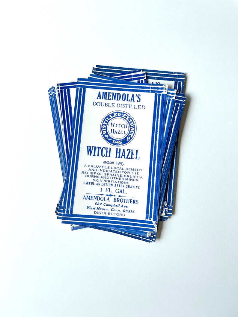 Vintage toverhazelaar RX-labels afbeelding 1