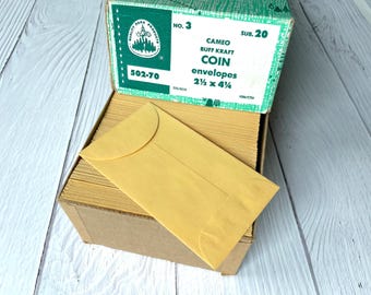 Vintage Myntkuvert - Nr 3 Buff Kraft
