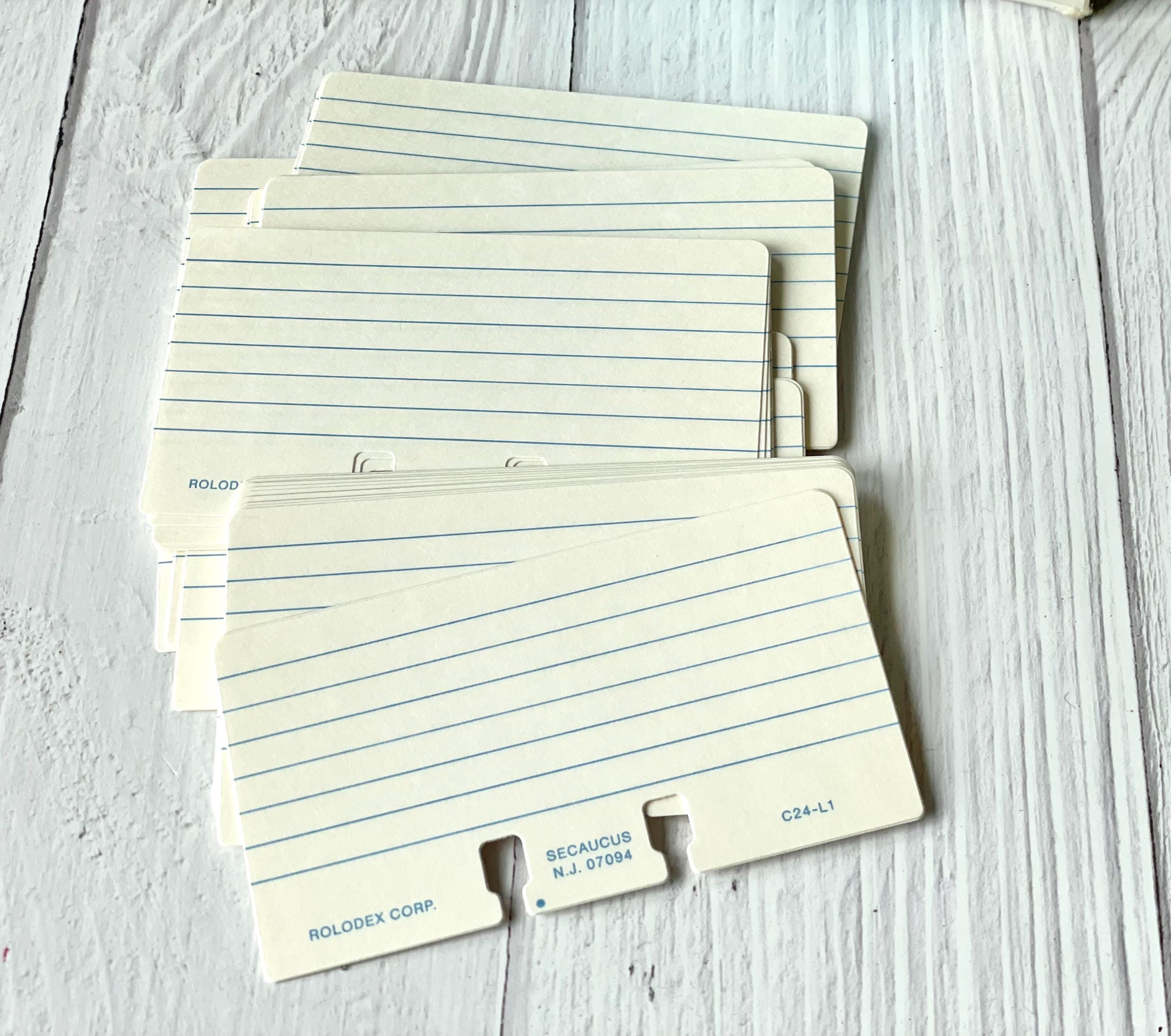 Vintage Lined Rolodex Cards - Small - Etsy Canada