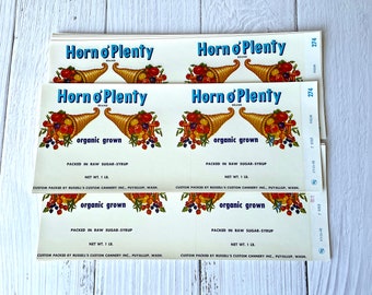 Vintage Fruit Labels - Horn o'Plenty