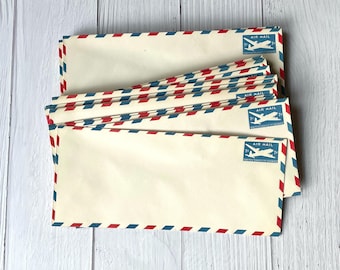 Vintage Pre-stamped Airmail Envelopes - 7 Cents - Etsy Hong Kong