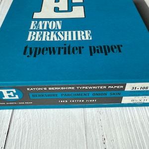 Papier vintage avec pelure d&#39;oignon - pelure d&#39;oignon parchemin Eaton Berkshire - format lettre 8,5 po. par 11 po.