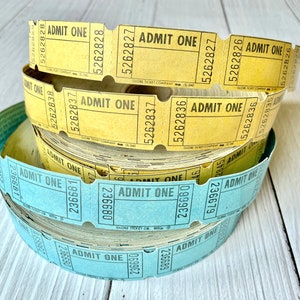 Vintage Admission Tickets - Admit One