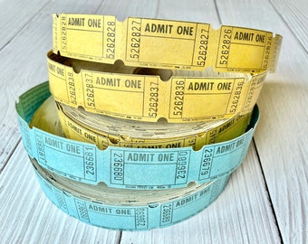 Vintage Admission Tickets - Admit One