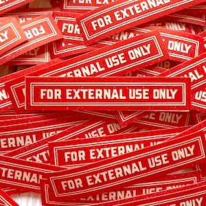 Vintage RX Labels - For External Use Only