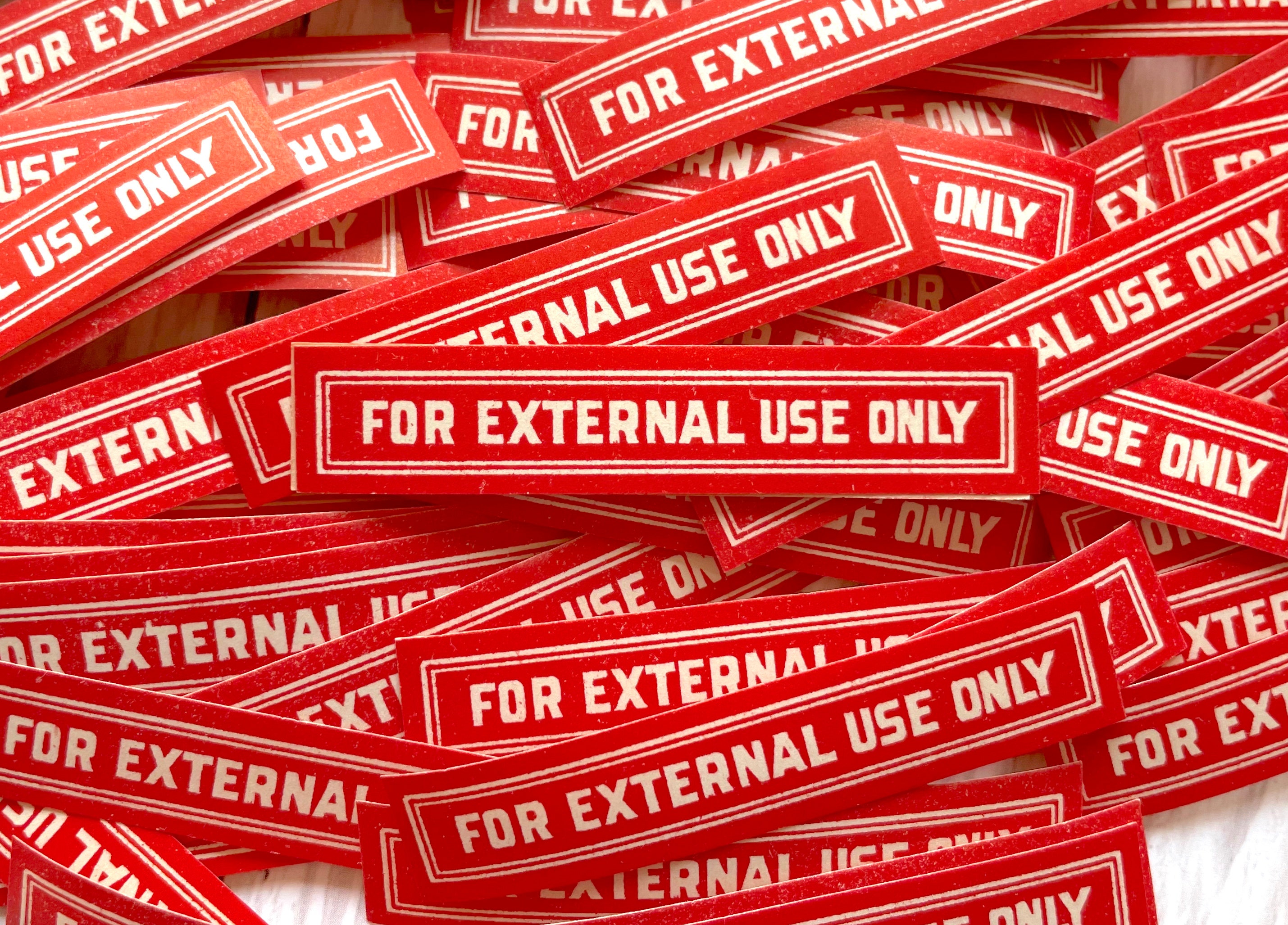 Vintage RX Labels - for External Use Only - Etsy