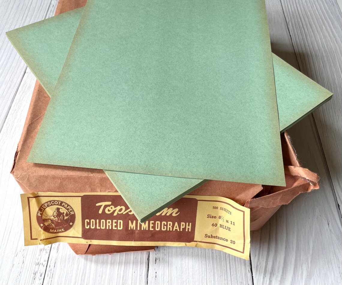 Vintage Mimeograph Paper - Etsy