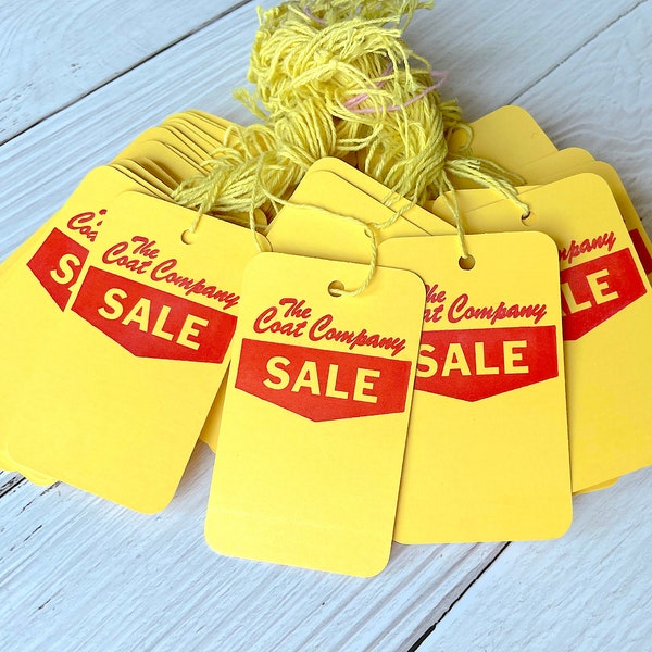 Vintage Sale Price hang Tags - The Coat Company