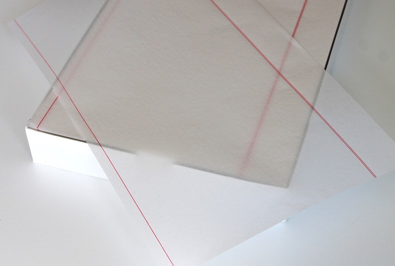 Vintage Onion Skin Paper with Cockle finish Red Ruled Legal Etsy