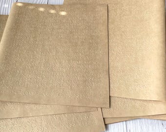Vintage textured braille paper
