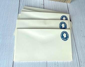 Vintage Pre-Stamped Envelopes - 2 1/2 cent George Washington Stamp