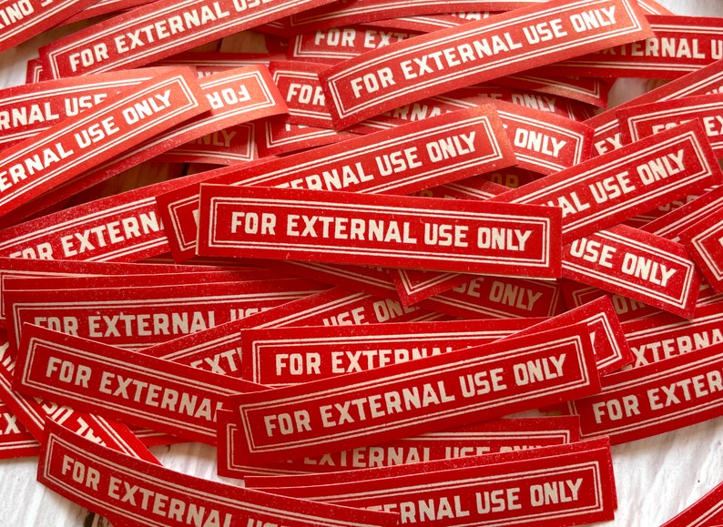Vintage RX Labels - for External Use Only - Etsy