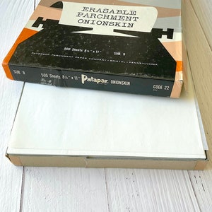 Papier parchemin vintage avec pelure d&#39;oignon - Taille lettre 8,5 x 11 po