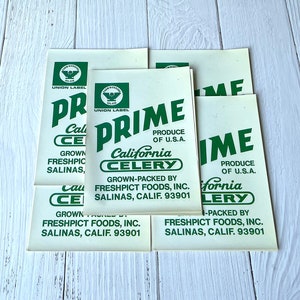 Vintage Crate Labels - Prime Celery