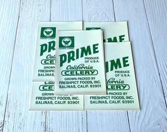 Vintage Crate Labels - Prime Celery