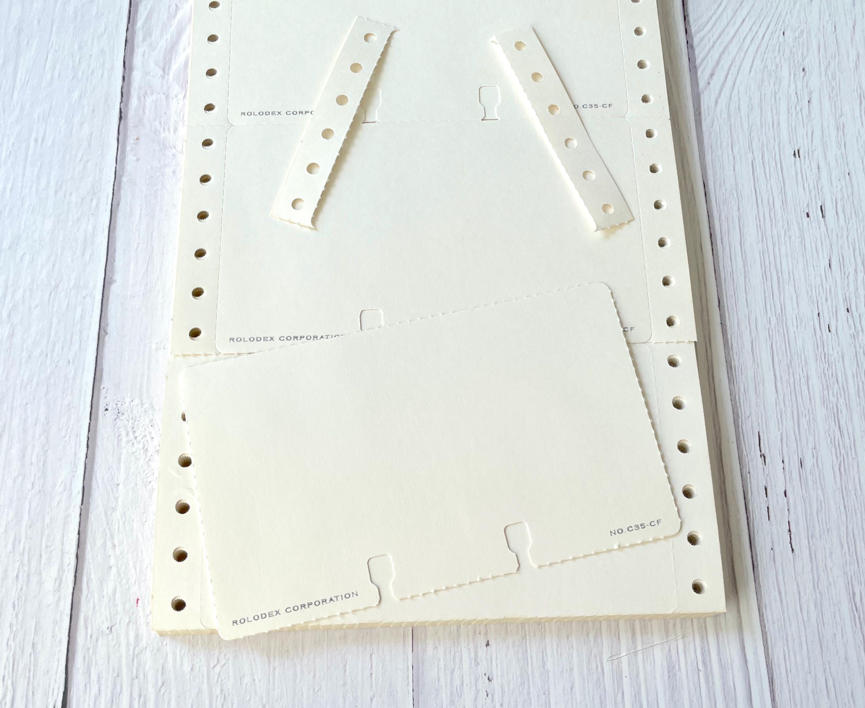 Vintage Continuous Rolodex Cards - Large, Perforated - Etsy