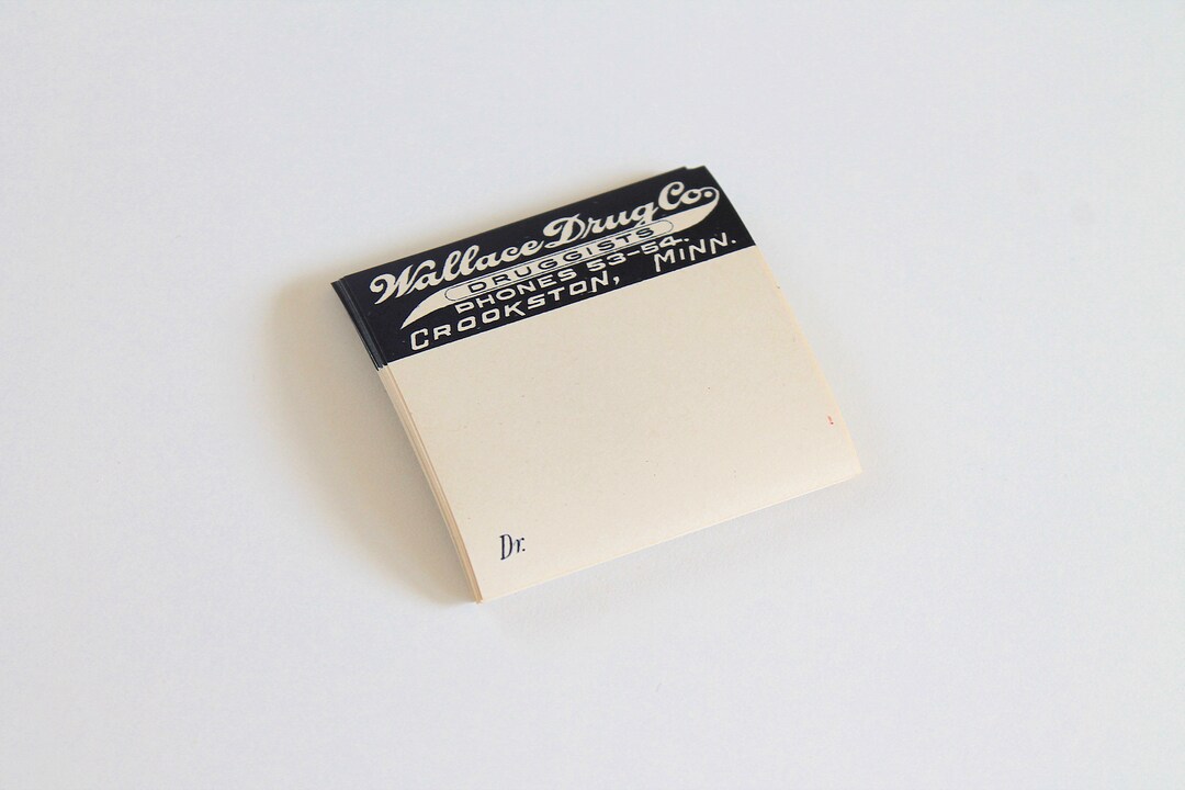 Vintage RX Labels - Blank - Antique Druggist - Wallace Drug Co. - Etsy