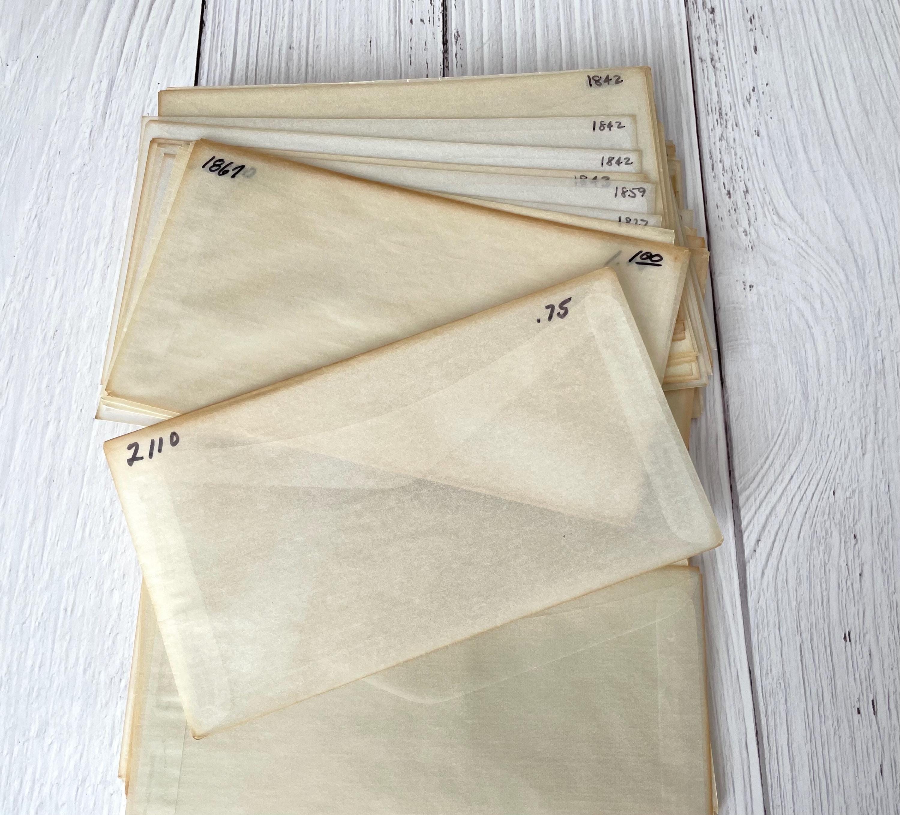 ヴィンテージ使用済みグラシン紙封筒 - サイズ No. #6 - Etsy 日本
