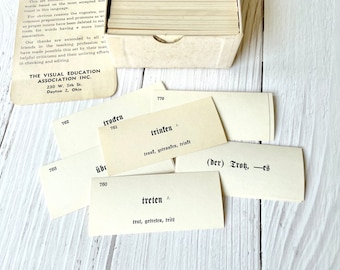 Tarjetas de vocabulario en alemán clásico