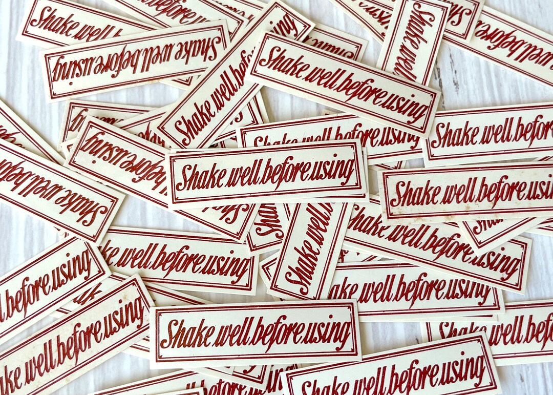 Vintage RX Labels - Shake Well Before Using - Etsy
