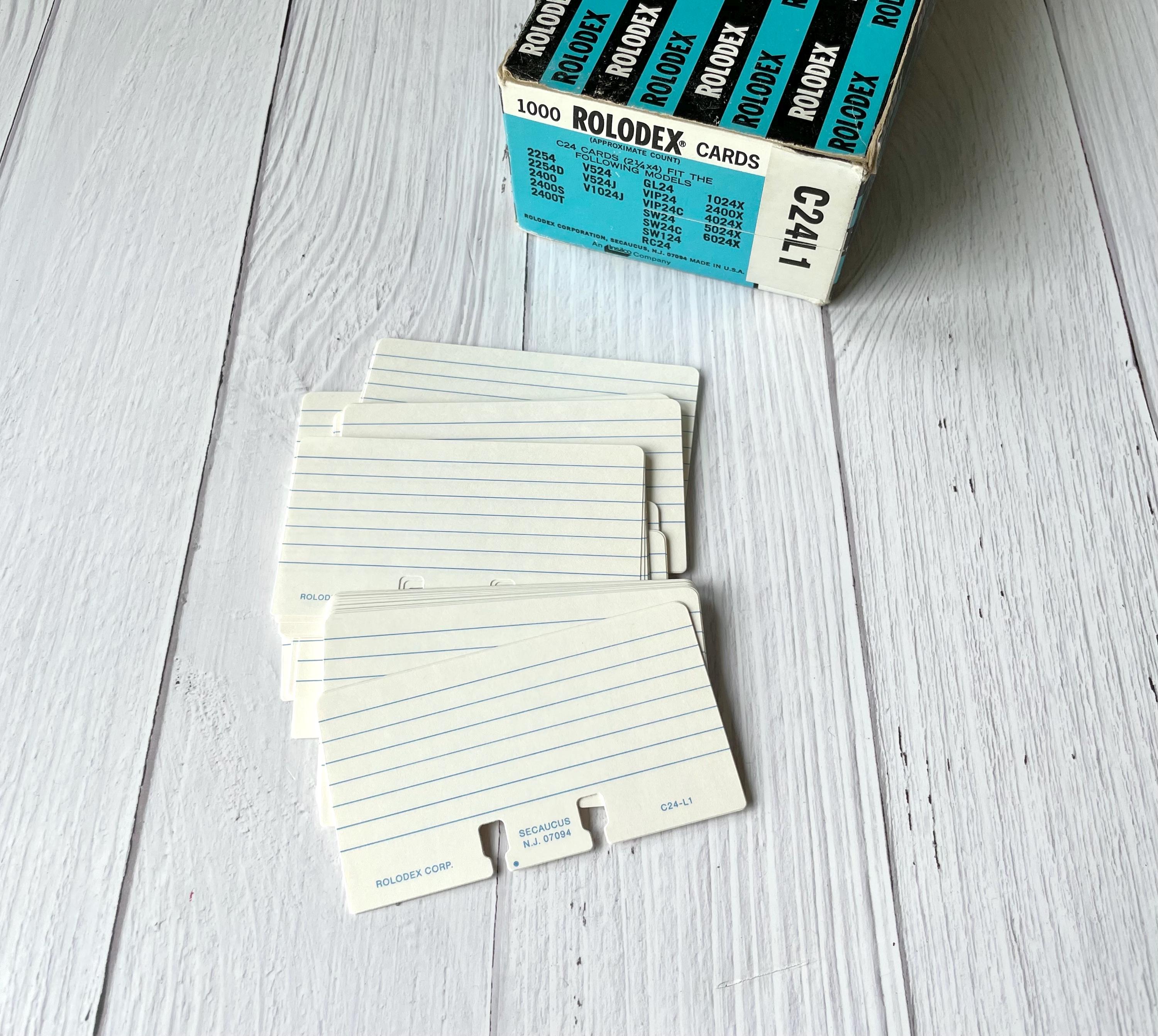 Vintage Lined Rolodex Cards - Small - Etsy Canada