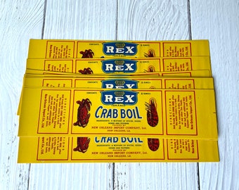 Vintage Spice Labels - Rex Crab Oil