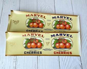 Vintage Fruit Labels - Marvel Royal Anne Cherries