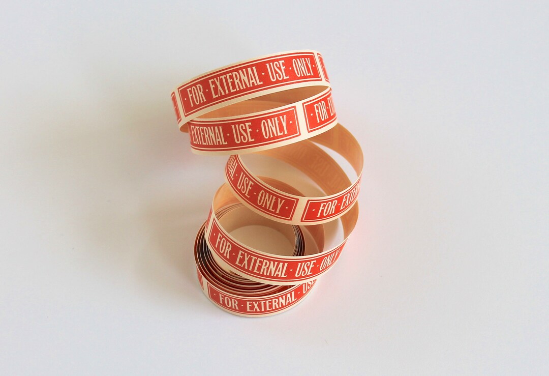 Vintage RX Labels - for External Use Only - Cut Pieces or Strips - Etsy