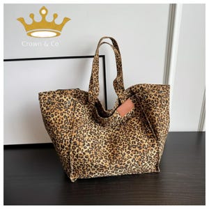Leopard Tragetasche PU Y2K Vintage Print Muster