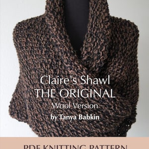 PDF Pattern - The Original Outlander Claire&#39;s Knitted SHAWL and Matching Knitted ARMLETS by Tanya Babkin ( Wool Version)