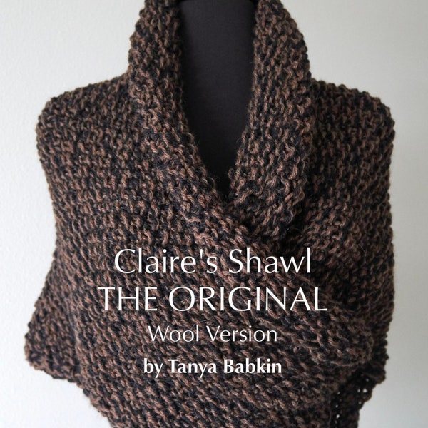 Outlander Claire's Shawl, The ORIGINAL by Tanya Babkin, Wool Version