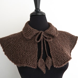 Outlander Inspired Knitted Virgin Wool Capelet: Rustic Neck Warmer