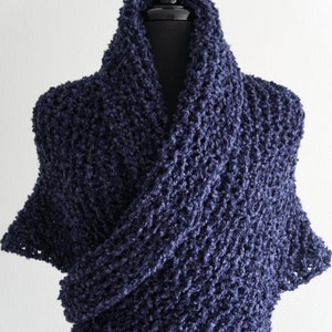 Outlander Claire&#39;s Shawl The Original (Navy Blue Version) by Tanya Babkin