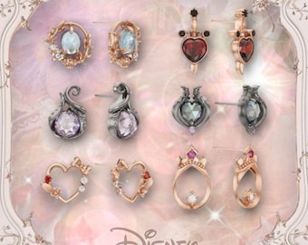 Pendientes Disney de plata de ley, joyería geek